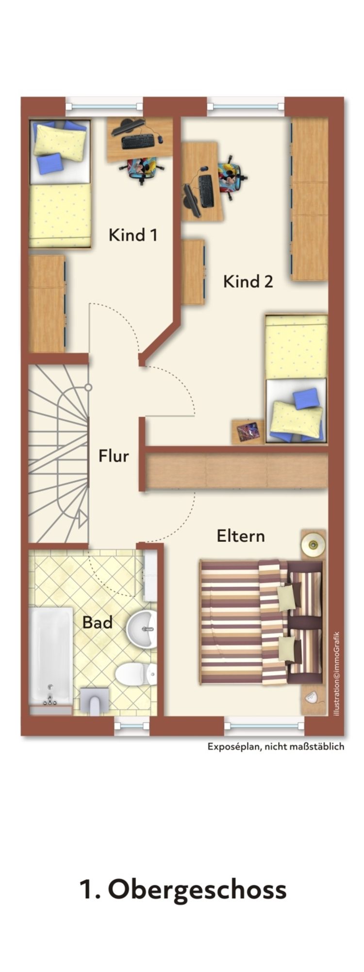 Immobilienangebot - Düsseldorf - Alle - Düsseldorf-Lichtenbroich: gepflegtes Reihenmittelhaus mit Garten und Garage in ruhiger Lage