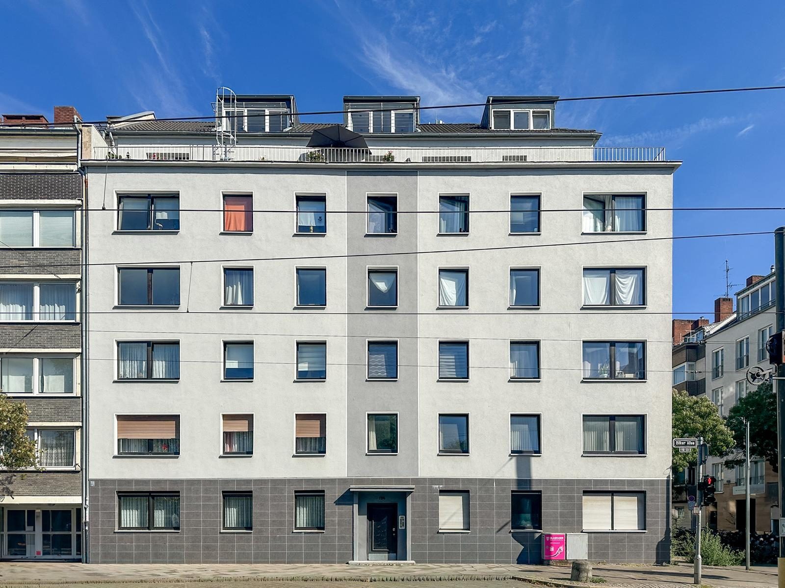 Immobilienangebot - Düsseldorf - Alle - Unterbilk: Wohnen über den Dächern – Ihr Zuhause mit Terrasse und Blick zum Rheinturm direkt am Park