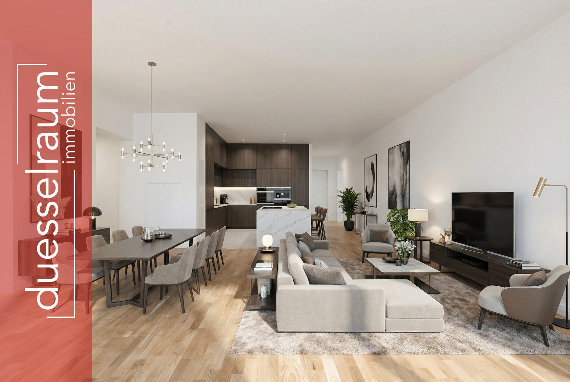 Immobilienangebot - Düsseldorf / Stadtmitte - Alle - Erstbezug! Exklusive 3-Zimmer-Wohnung im 4. OG – hochwertiger Neubau in Stadtmitte