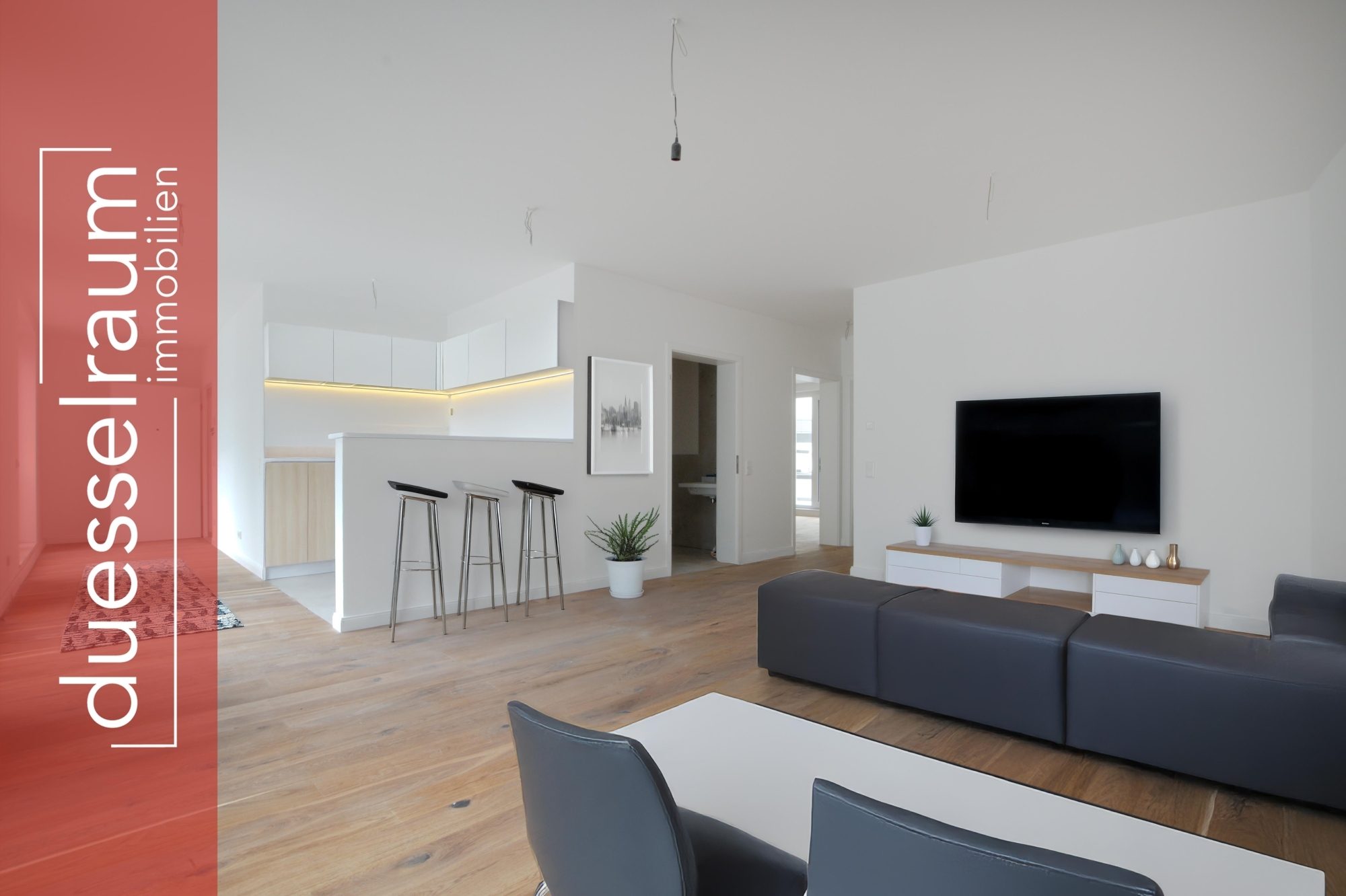 Immobilienangebot - Düsseldorf / Stadtmitte - Alle - Erstbezug! Exklusive 3-Zimmer-Wohnung im 5. OG – hochwertiger Neubau in Stadtmitte