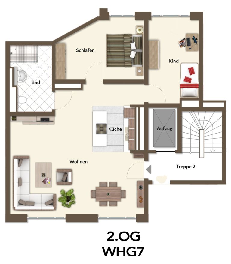 Immobilienangebot - Düsseldorf / Stadtmitte - Alle - Erstbezug! Exklusive 3-Zimmer-Wohnung im 2. OG – hochwertiger Neubau in Stadtmitte