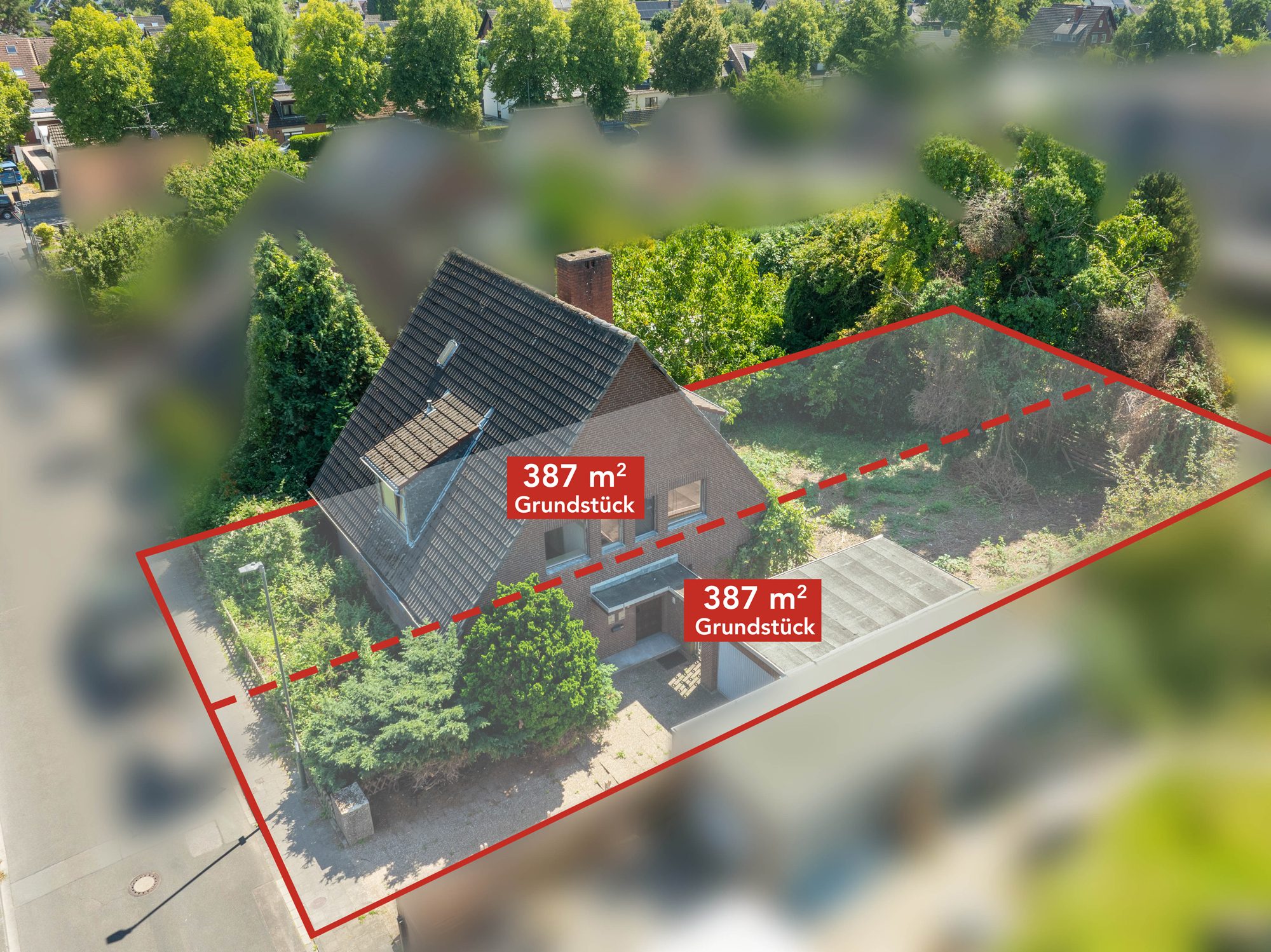 Immobilienangebot - Düsseldorf / Vennhausen - Alle - Seltene Gelengenheit: Teilgrundstück für den Bau eines Doppelhauses in Düsseldorf-Vennhausen