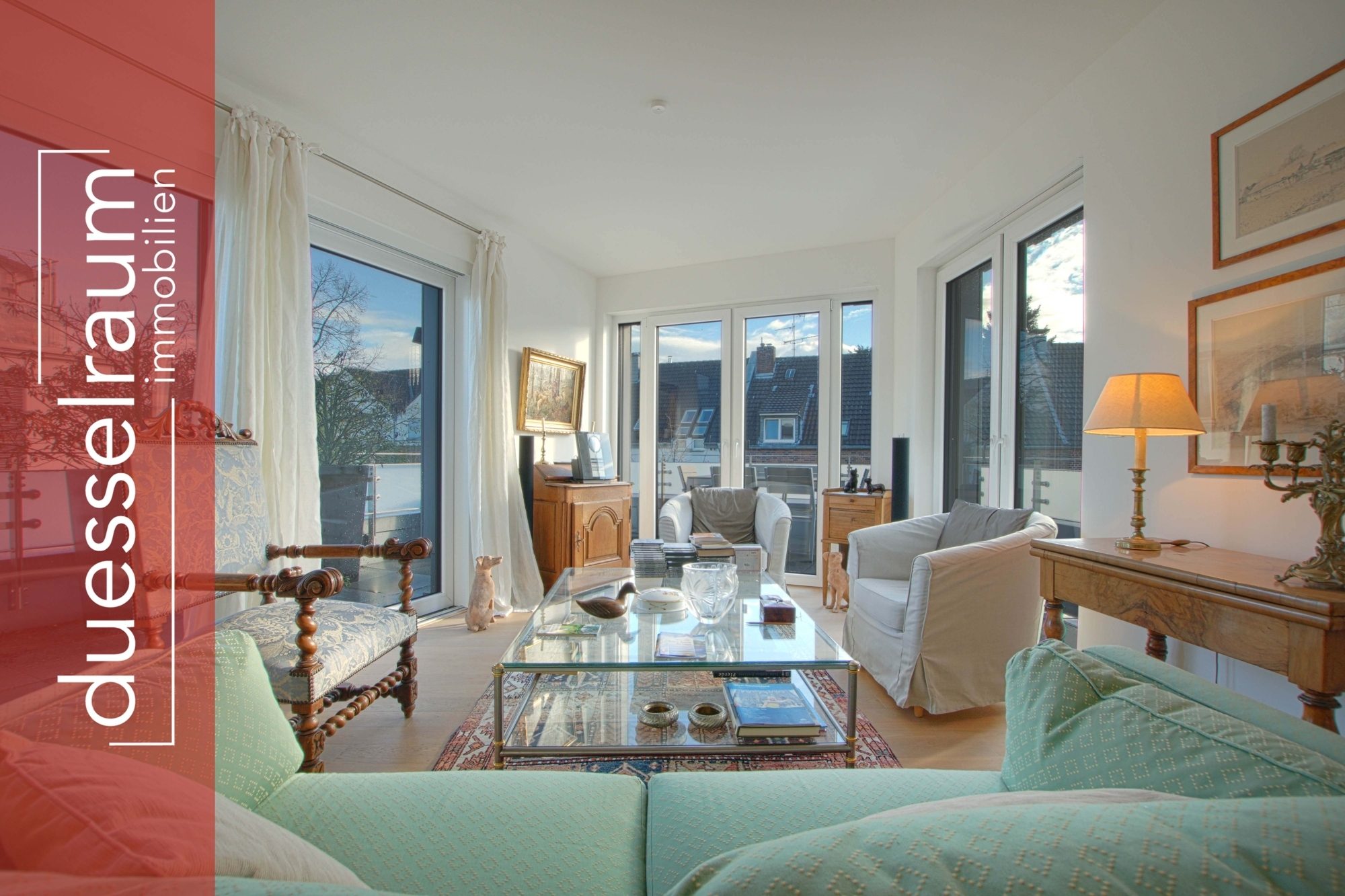 Immobilienangebot - Düsseldorf - Alle - Wohnen mit Wohlfühlgarantie: neuwertige 2-Zimmer-Wohnung mit Sonnen-Terrasse und TG-Stellplatz!