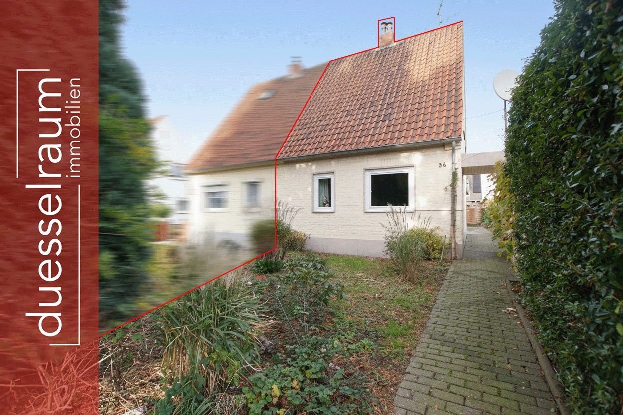 Immobilienangebot - Düsseldorf / Vennhausen - Alle - Düsseldorf-Vennhausen: Sanierungsbedürftige Doppelhaushälfte mit viel Potenzial!
