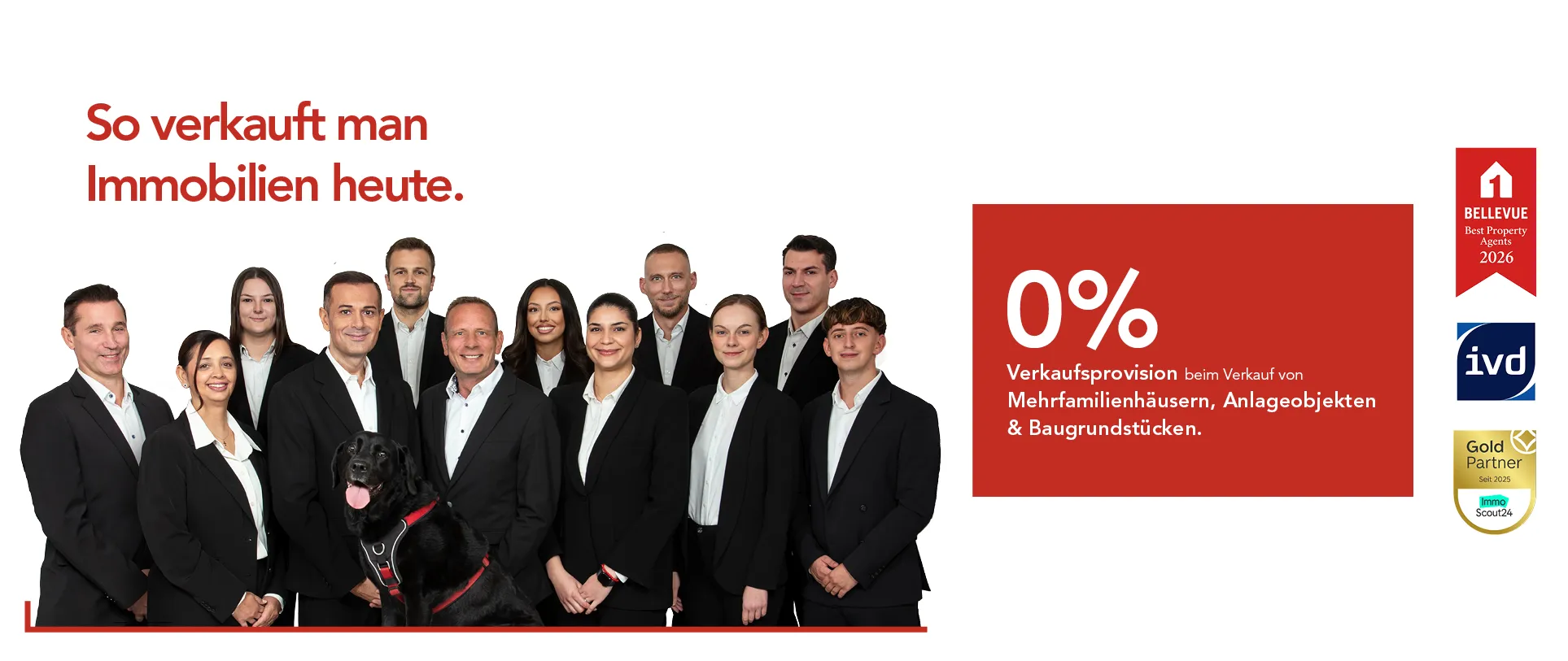 Das Team von duesselraum immobilien, ihre Provisionssätze und Auszeichnungen.