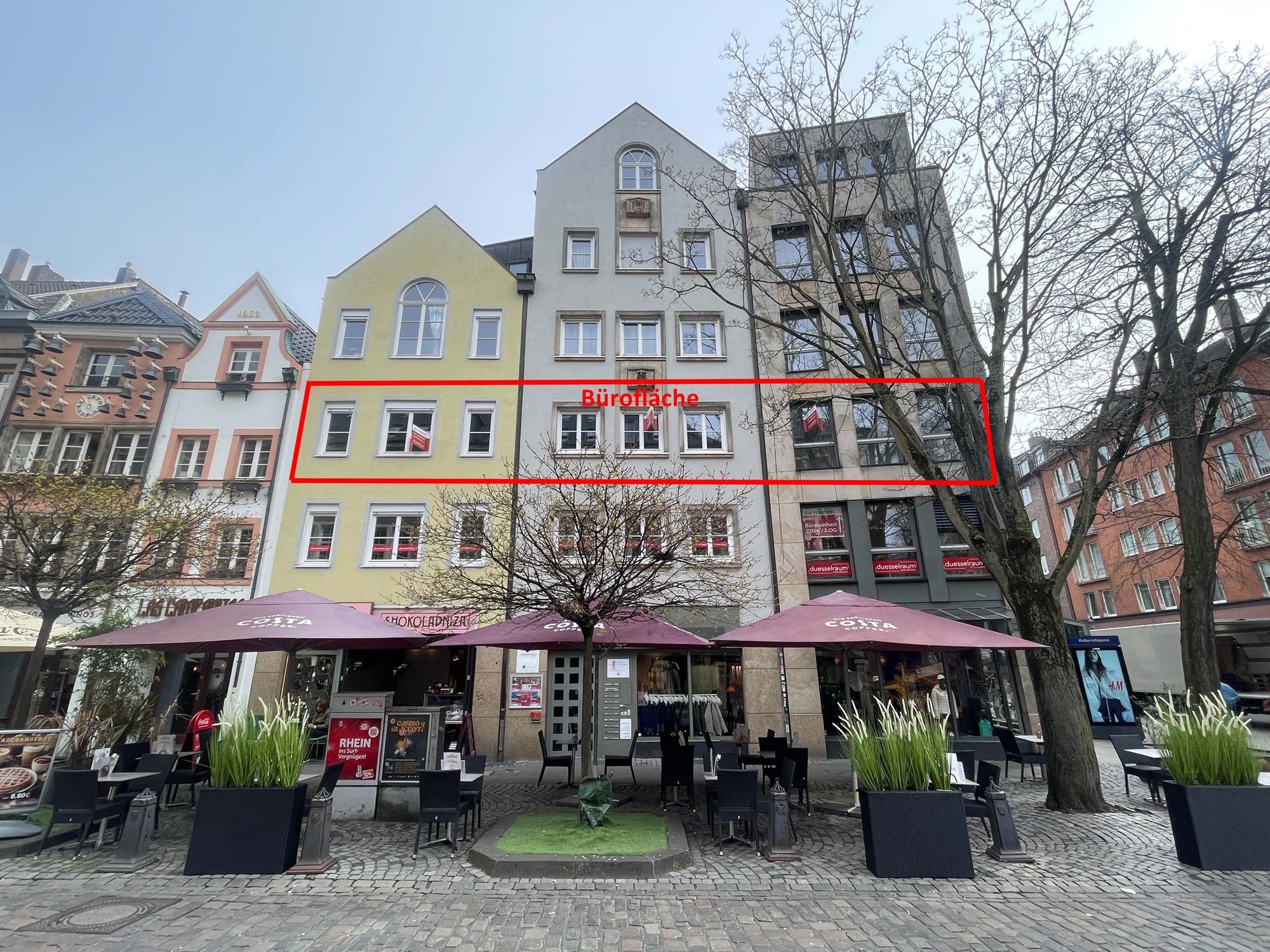 Immobilienangebot - Düsseldorf - Alle - Arbeiten, wo Düsseldorf lebt – Bürofläche mit ca. 221 m² Nutzfläche im Herzen der Altstadt!