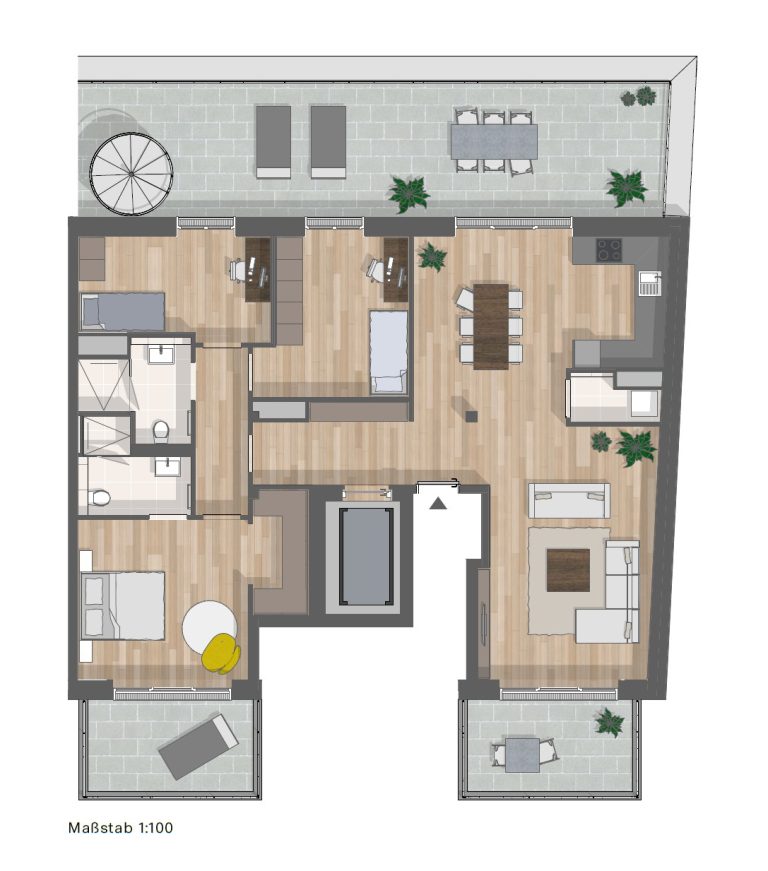 Immobilienangebot - Düsseldorf - Alle - Düsseldorf-Derendorf: Penthouse im Quartier maxfrei – Urbane Eleganz auf höchstem Niveau!