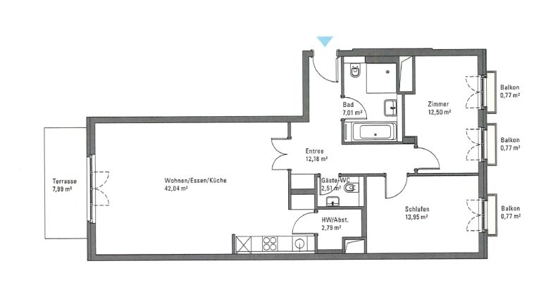 Immobilienangebot - Düsseldorf - Alle - Heinrich Heine Gärten: repräsentative 3-Zimmer-Terrassen-Wohnung!