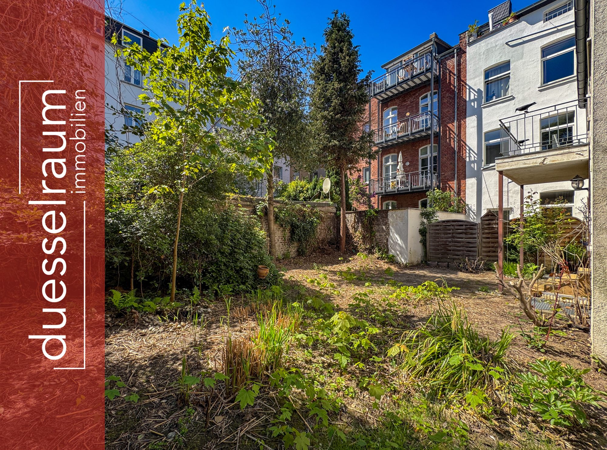 Immobilienangebot - Düsseldorf / Derendorf - Alle - Derendorf: Ihr neues Zuhause mit Gartenidylle – individuelle 2-Ebenen-Wohnung mit Potenzial