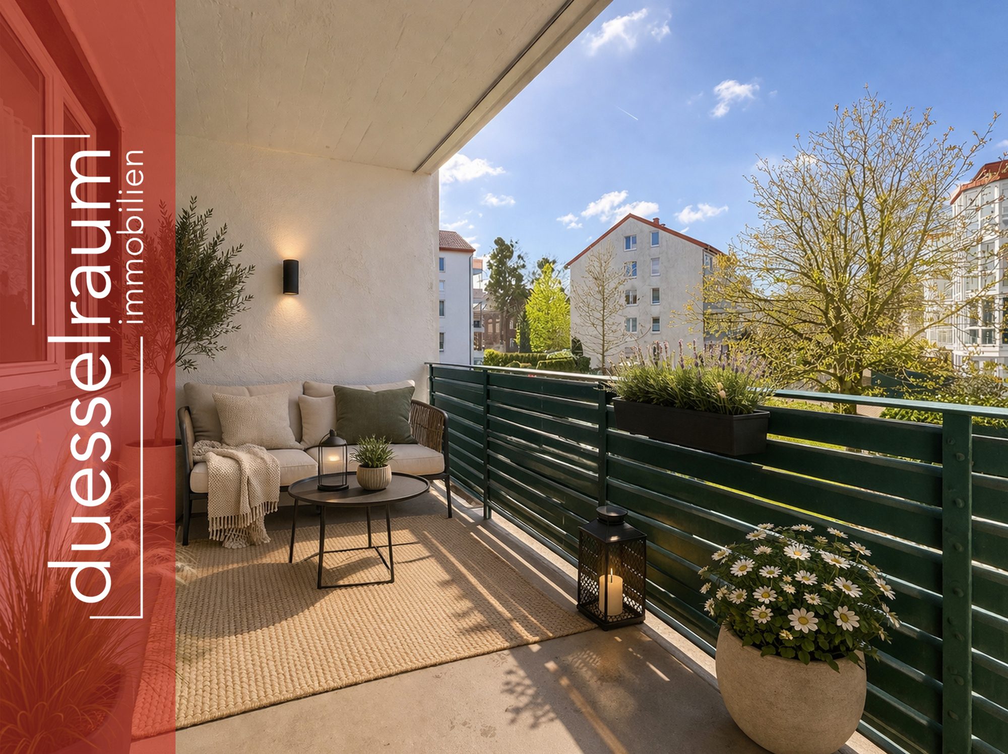 Immobilienangebot - Düsseldorf / Holthausen - Alle - Holthausen: Charmante 2-Zimmer-Wohnung mit offener Wohnküche und ruhigem Balkon