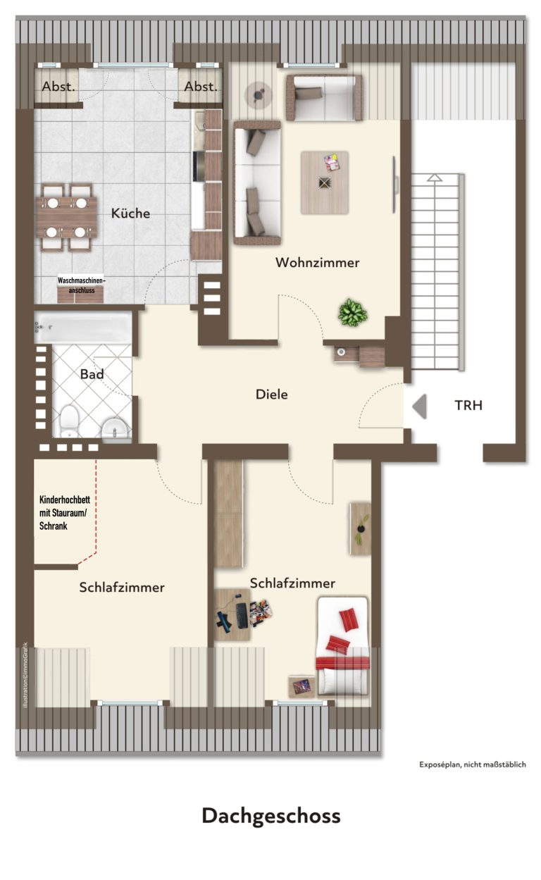 Immobilienangebot - Düsseldorf - Alle - Großzügige und leerstehende 3-Zimmerwohnung in Bilk – direkt an der Düssel!