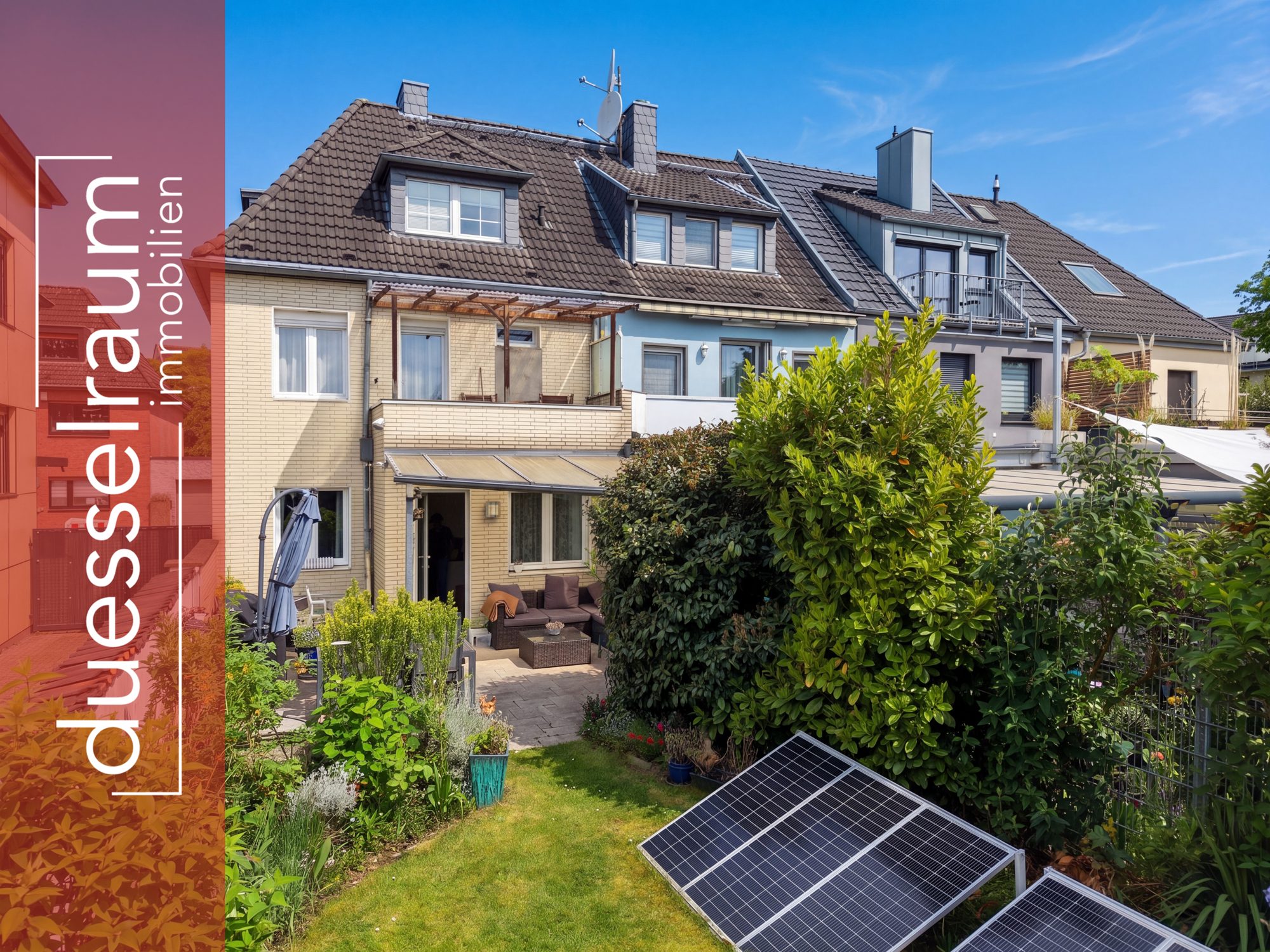 Immobilienangebot - Düsseldorf - Alle - Düsseldorf-Mörsenbroich: Charmantes Reihenendhaus mit Gartenidylle und Gestaltungspotenzial!