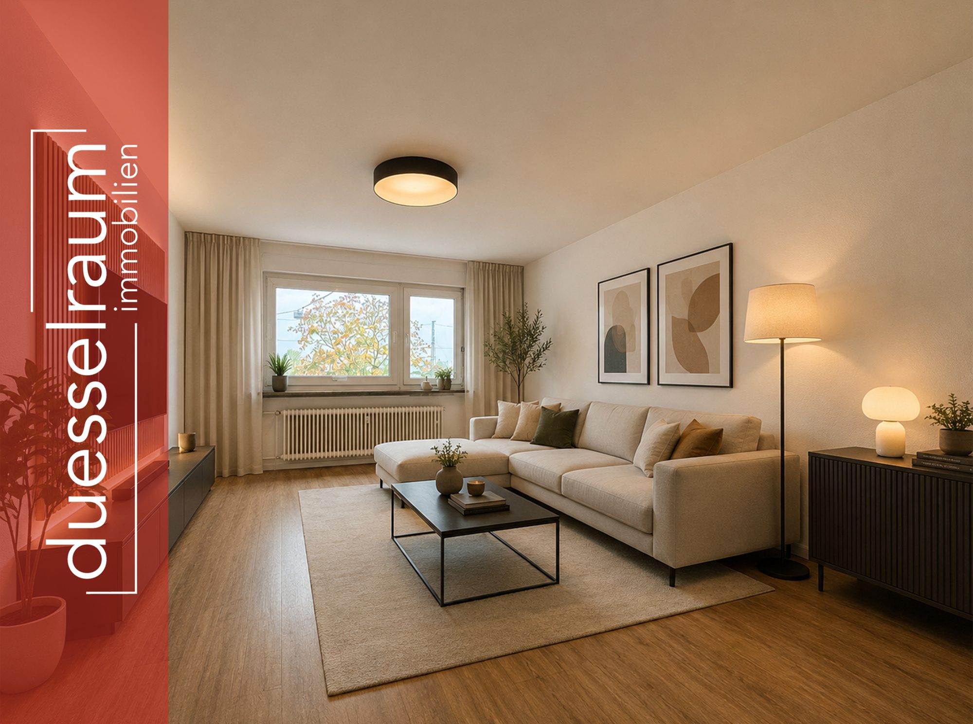 Immobilienangebot - Düsseldorf - Alle - Oberbilk: 2-Zimmer-Eigentumswohnung mit Wintergarten und Tiefgaragenstellplatz