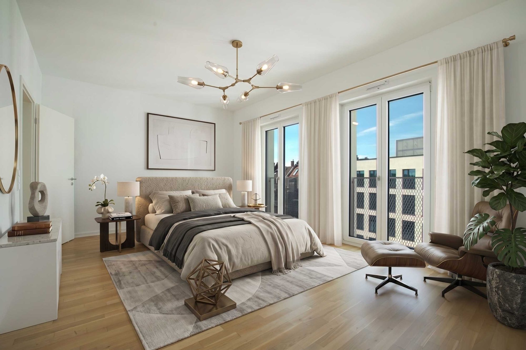 Immobilienangebot - Düsseldorf - Alle - Düsseldorf-Derendorf: Penthouse mit Einbauküche im Quartier maxfrei – Großzügig Wohnen mit Weitblick
