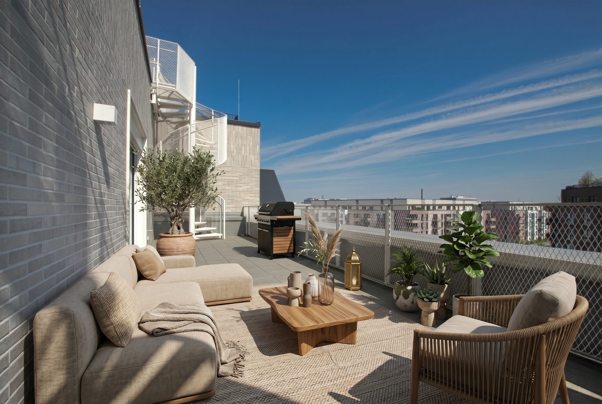 Immobilienangebot - Düsseldorf - Alle - Düsseldorf-Derendorf: Penthouse mit Einbauküche im Quartier maxfrei – Großzügig Wohnen mit Weitblick