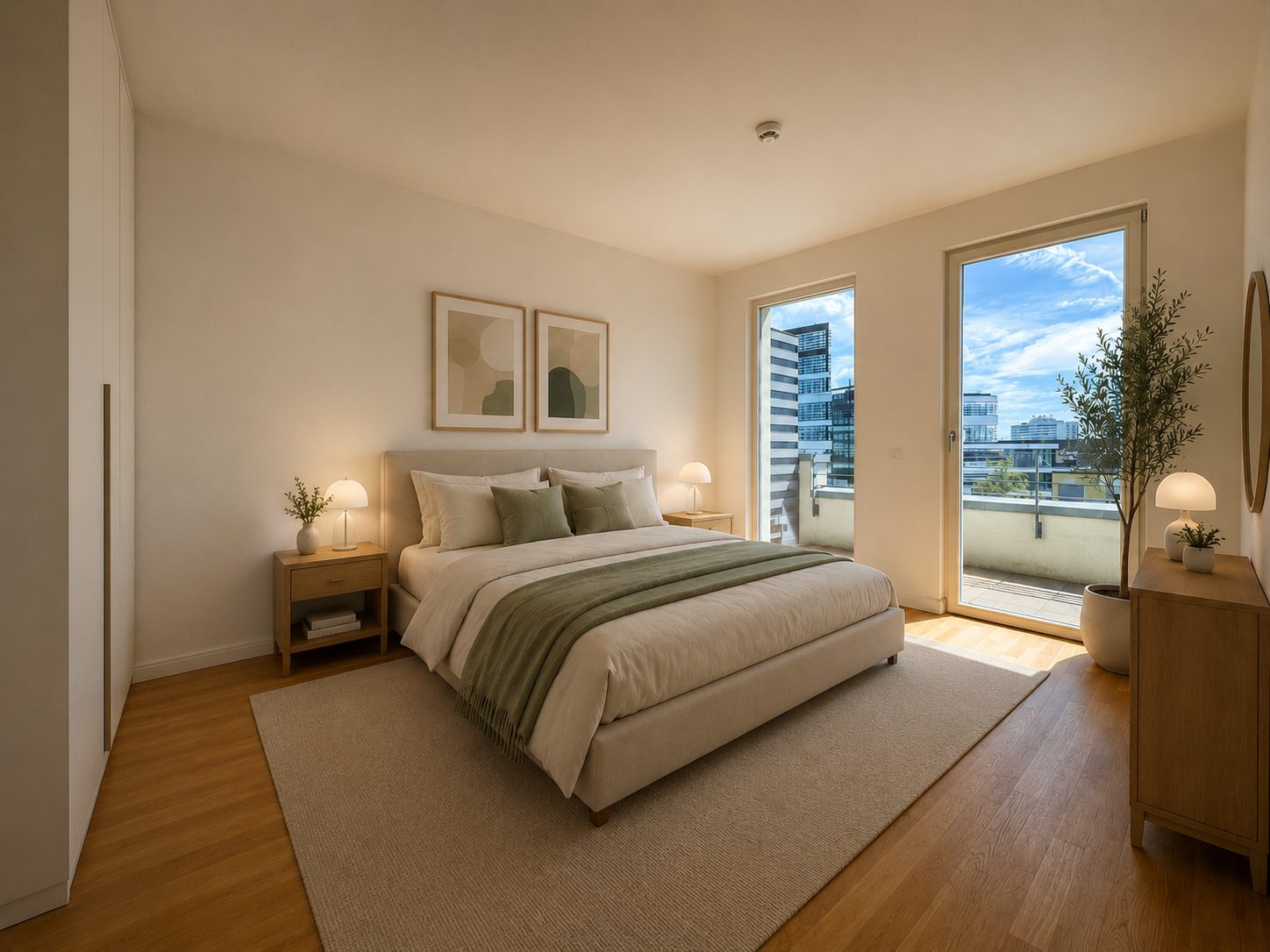 Immobilienangebot - Düsseldorf - Alle - Heinrich Heine Gärten: repräsentative 3-Zimmer-Wohnung mit Süd-West-Balkon und Dachterrasse!