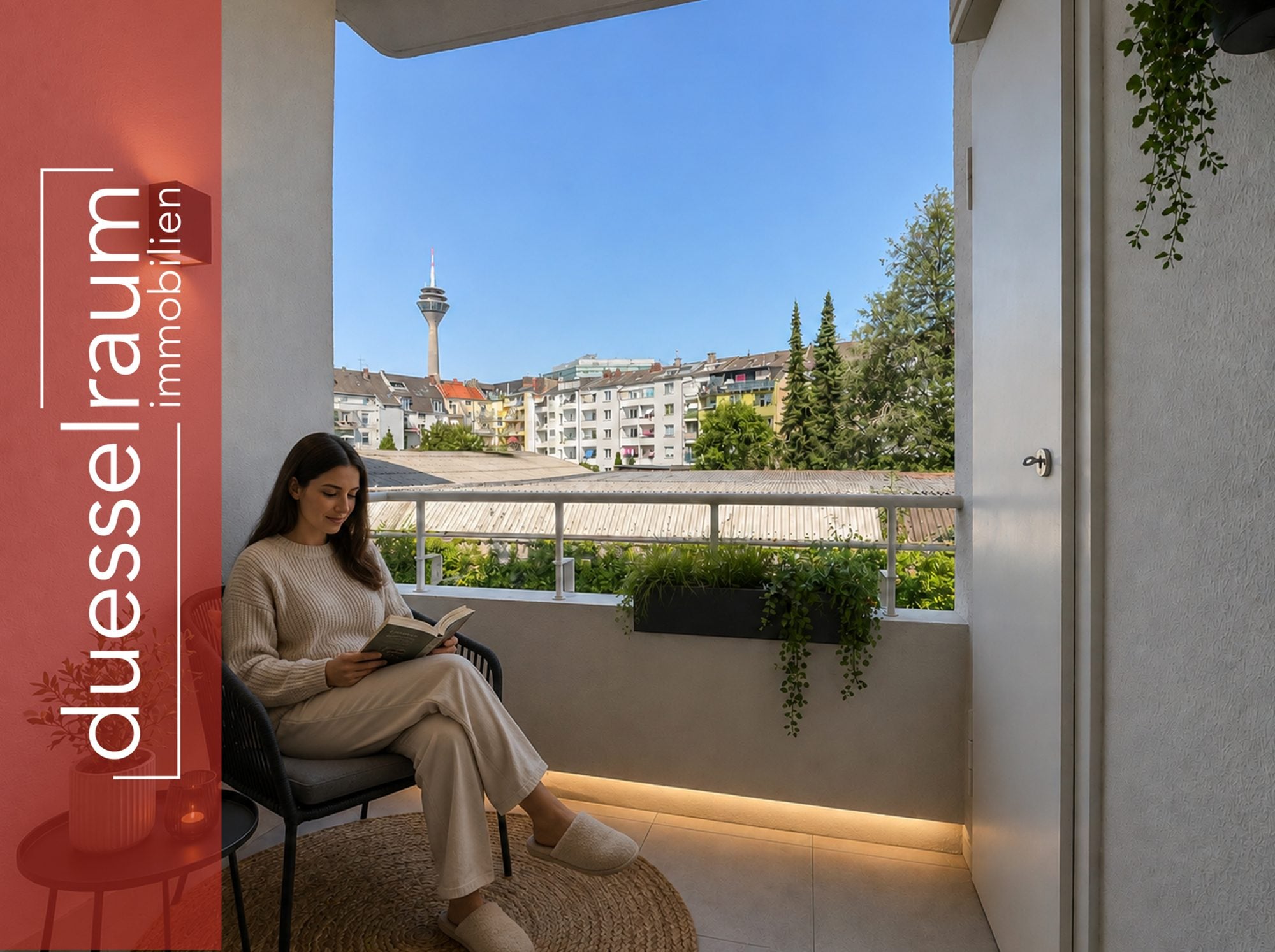Immobilienangebot - Düsseldorf - Alle - Unterbilk: Raum für Ihre Ideen – 4-Zimmer-Wohnung mit zwei Balkonen und Rheinturmblick
