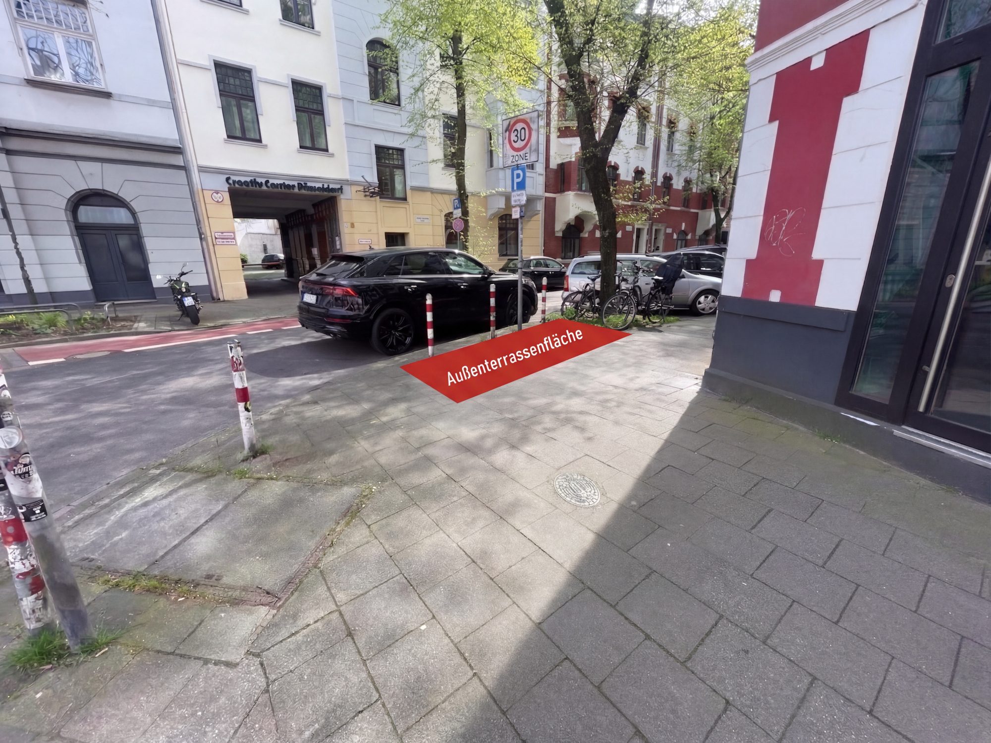Immobilienangebot - Düsseldorf - Alle - Gastronomie mit Präsenz: Großzügige Gastrofläche in markantem Jugendstilhaus in Friedrichstadt!