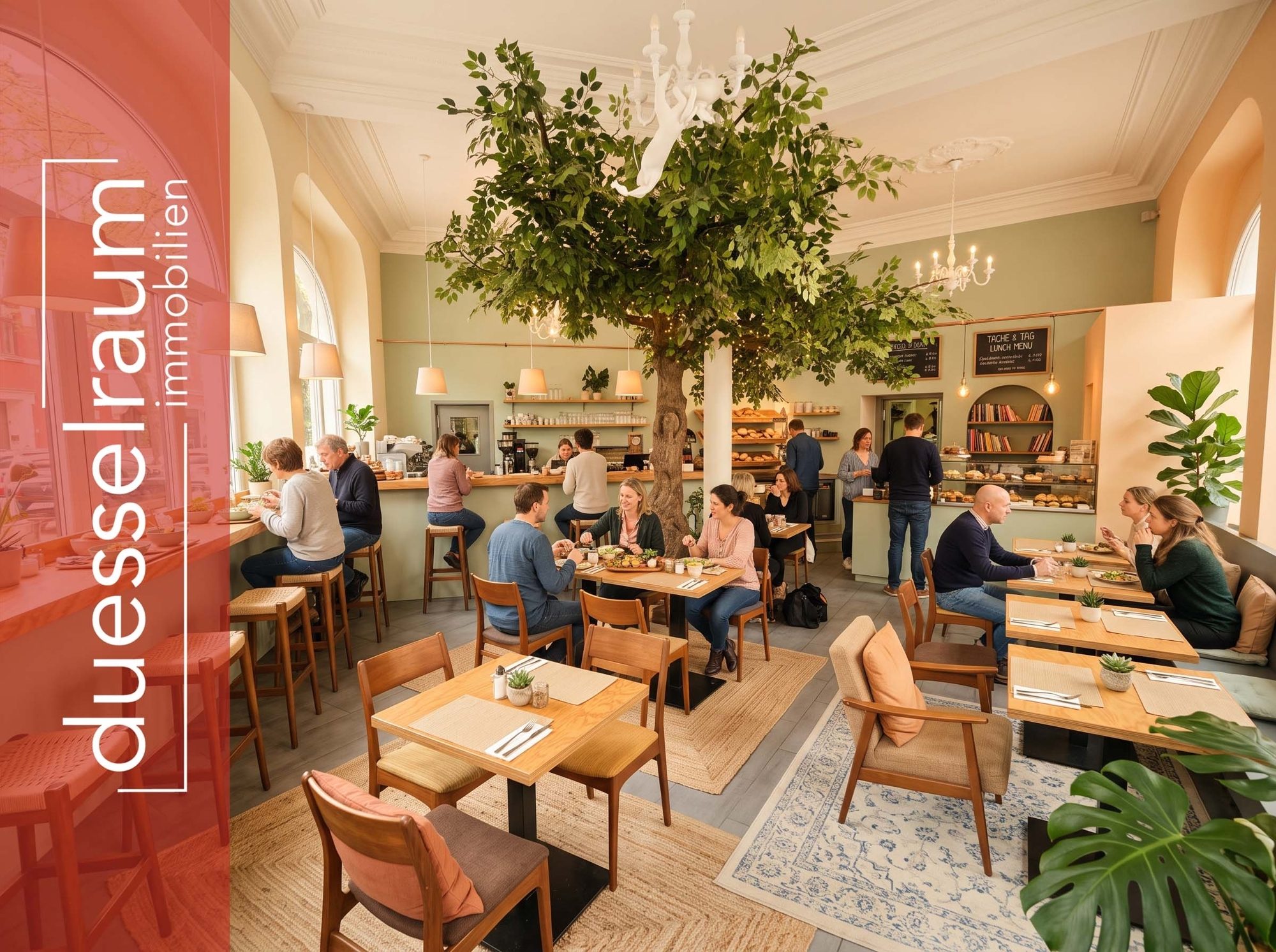 Immobilienangebot - Düsseldorf - Alle - Gastronomie mit Präsenz: Großzügige Gastrofläche in markantem Jugendstilhaus in Friedrichstadt!
