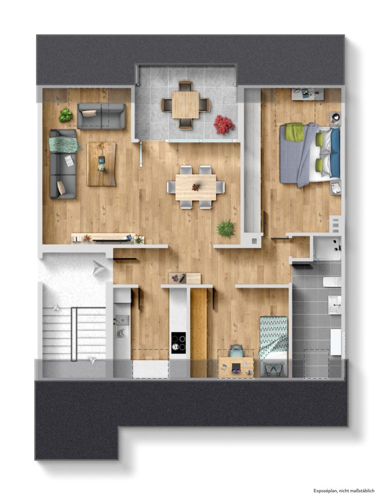 Immobilienangebot - Düsseldorf / Urdenbach - Alle - Urdenbach: Einziehen & Wohlfühlen: Hochwertige 3-Zimmer-Wohnung mit Balkon ins Grüne