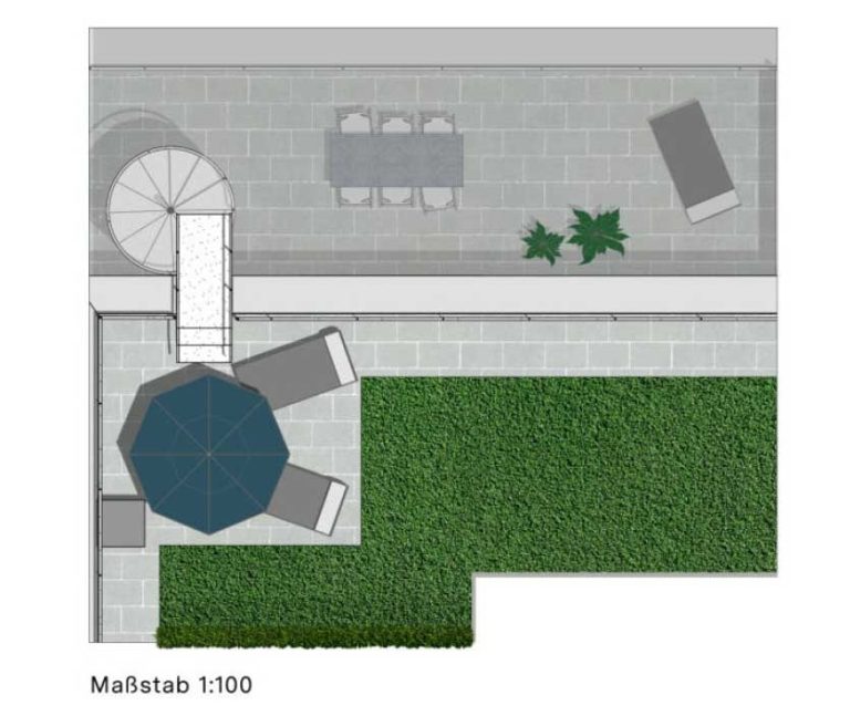Immobilienangebot - Düsseldorf - Alle - Düsseldorf-Derendorf: Penthouse mit Einbauküche im Quartier maxfrei – Großzügig Wohnen mit Weitblick