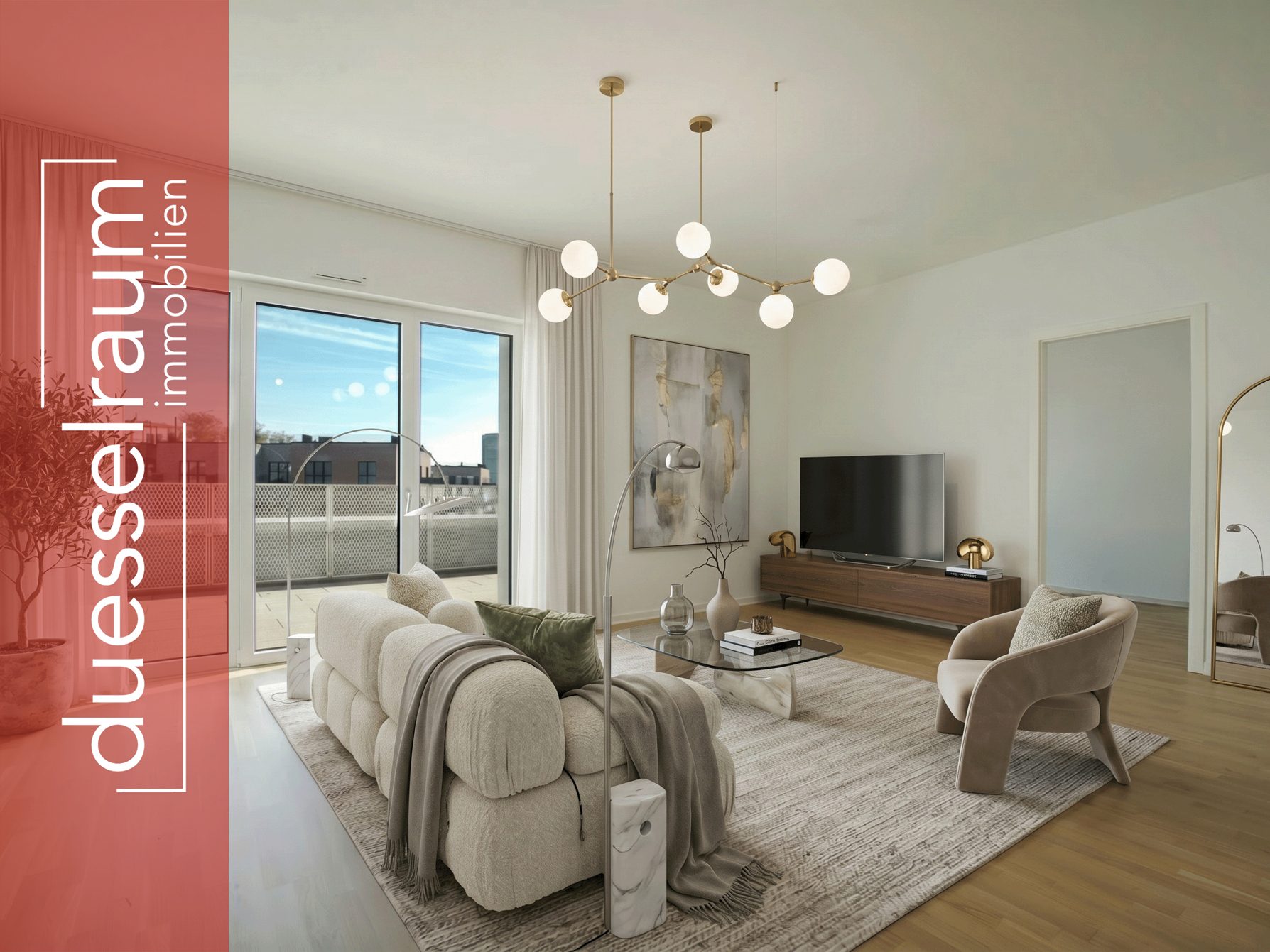 Immobilienangebot - Düsseldorf - Alle - Düsseldorf-Derendorf: Penthouse mit Einbauküche im Quartier maxfrei – Großzügig Wohnen mit Weitblick