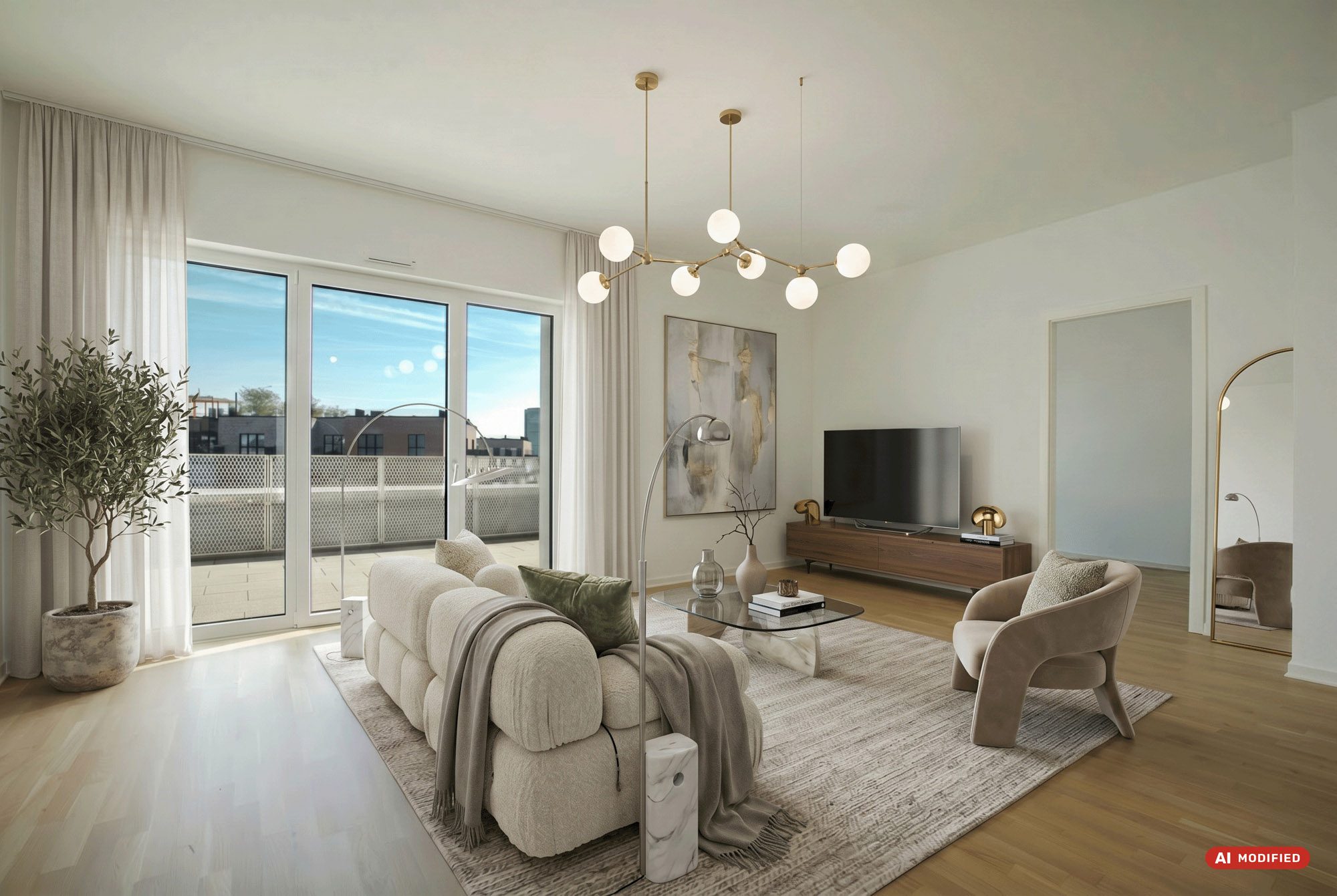 Immobilienangebot - Düsseldorf - Alle - Düsseldorf-Derendorf: Penthouse mit Einbauküche im Quartier maxfrei – Großzügig Wohnen mit Weitblick