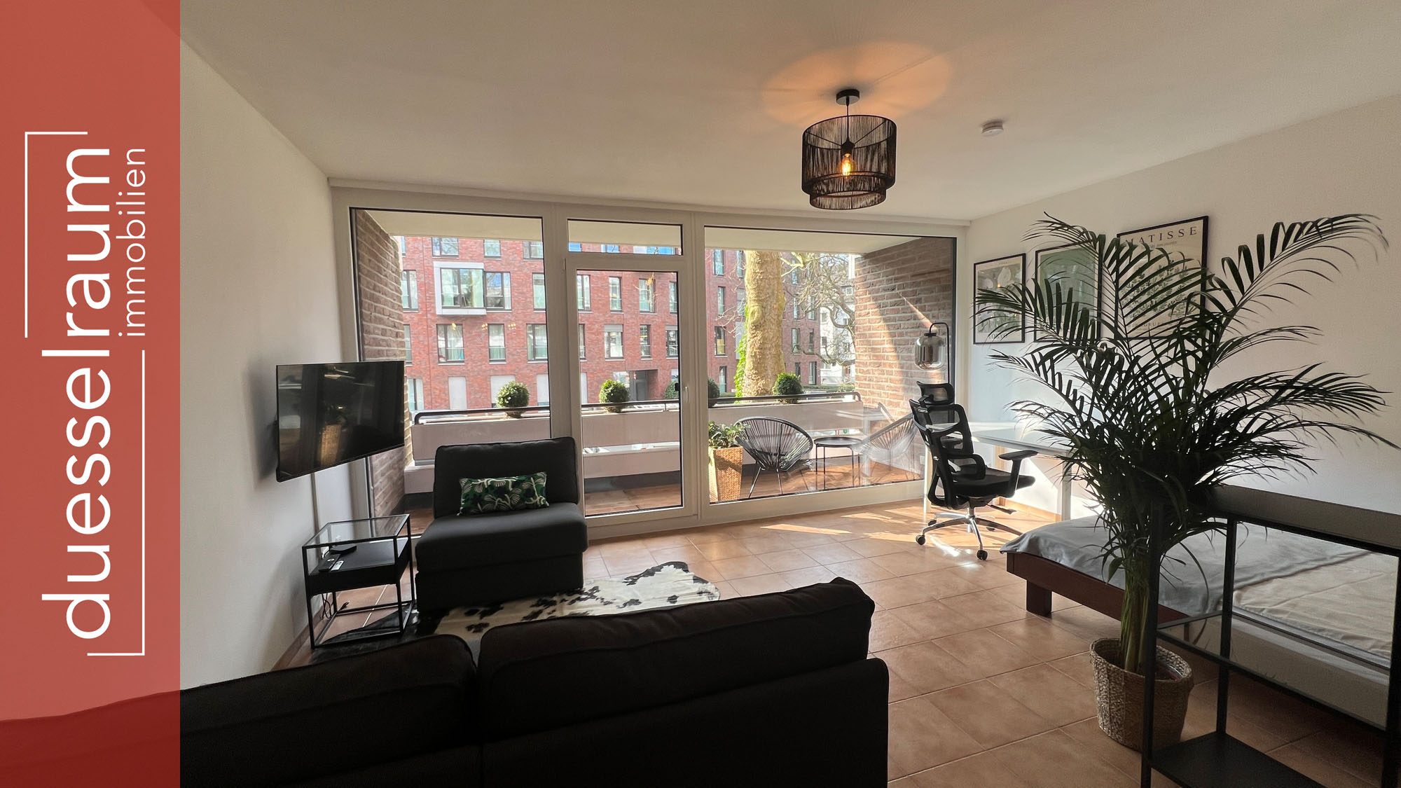 Immobilienangebot - Düsseldorf - Alle - Oberkassel: charmantes 1-Zimmer-Apartment mit Balkon, Fußbodenheizung und Einbauküche