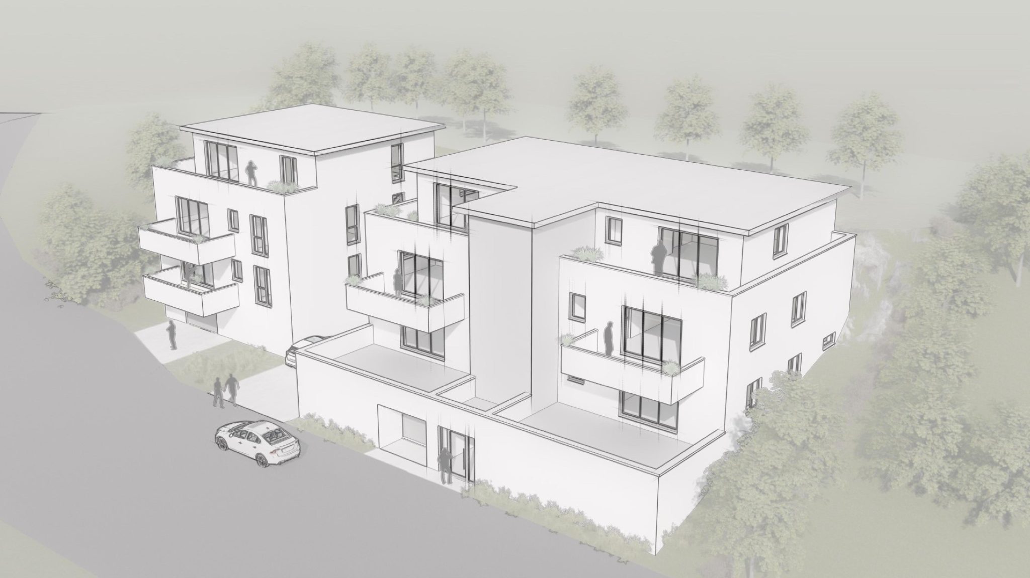 Volksbank Trier Immobilien GmbH - Immobilienangebot - Föhren - Penthouse - Stimmige Grundrisse - attraktive Architektur