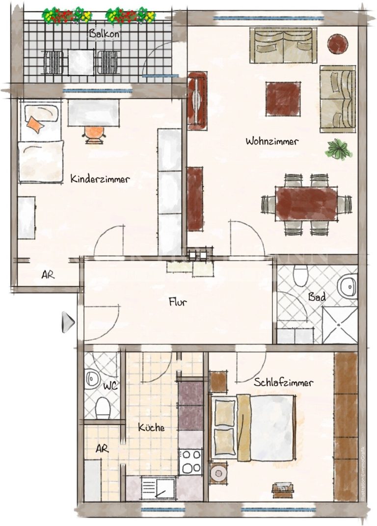 Immobilienangebot - Kaltenkirchen - Alle - Courtagefrei! Vermietete 3-Zimmer-Wohnung als Kapitalanlage in Kaltenkirchen