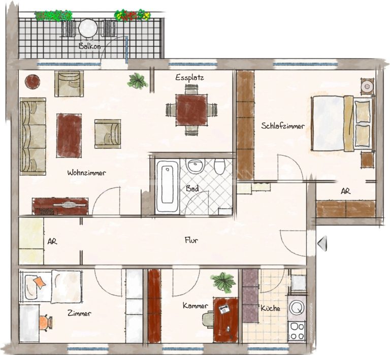 Immobilienangebot - Kaltenkirchen - Alle - Courtagefrei! Vermietete 3,5-Zimmer-Wohnung in Kaltenkirchen