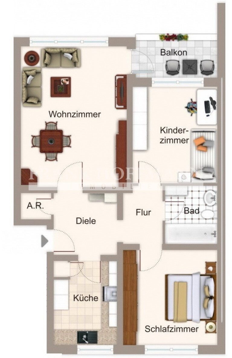 Immobilienangebot - Kaltenkirchen - Alle - Courtagefrei! Vermietete 3-Zimmer-Wohnung in Kaltenkirchen