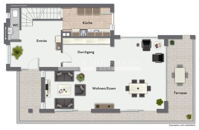 Immobilienangebot - Hamburg - Alle - Vermietete klassische Doppelhaushälfte mit großem Anbau in Hamburg-Volksdorf