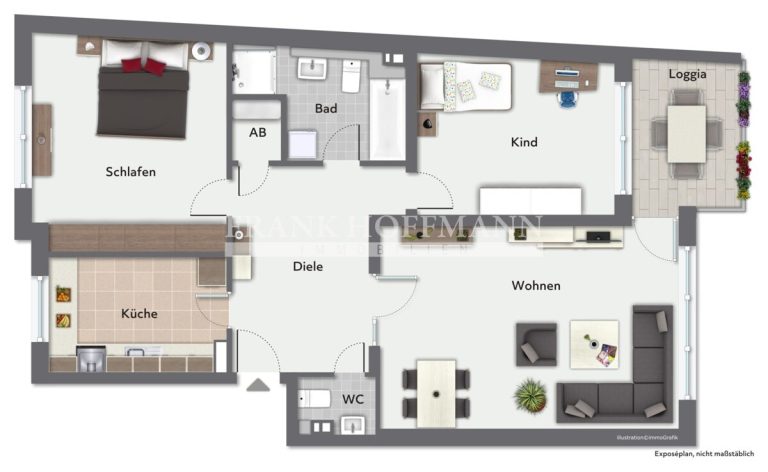 Immobilienangebot - Hamburg - Alle - Vermietete Eigentumswohnung mit Balkon und TG-Stellplatz in Hamburg-Wandsbek