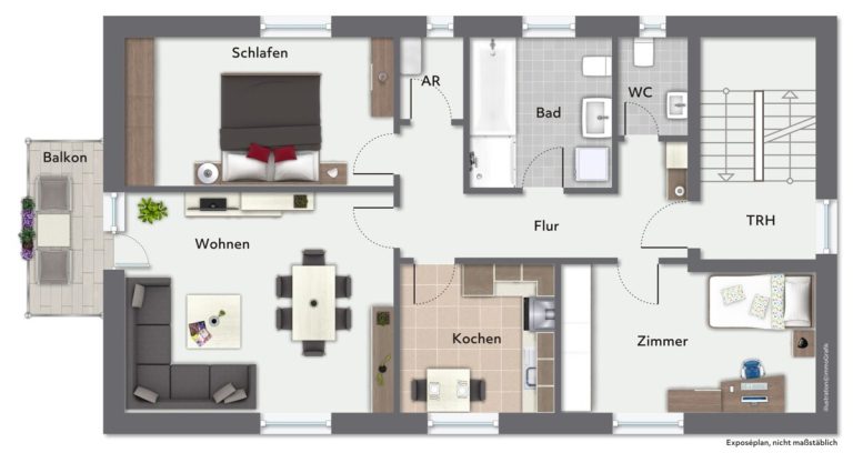 Immobilienangebot - Kaltenkirchen - Haus_Wohnung - Attraktive 3 Zimmer Wohnung mit Balkon im Herzen von Kaltenkirchen