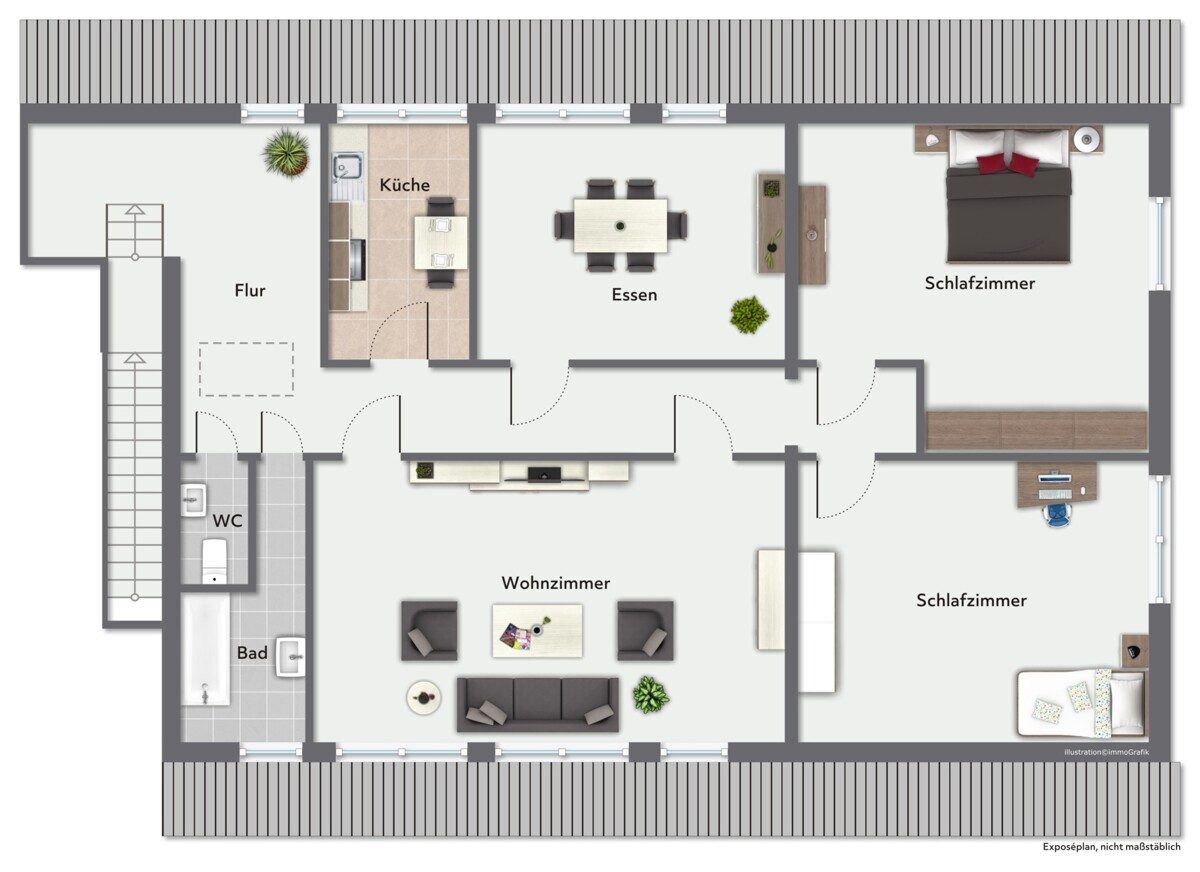 Immobilienangebot - Hoisdorf - Haus_Wohnung - Großzügige Dachgeschosswohnung auf großem Grundstück in Hoisdorf
