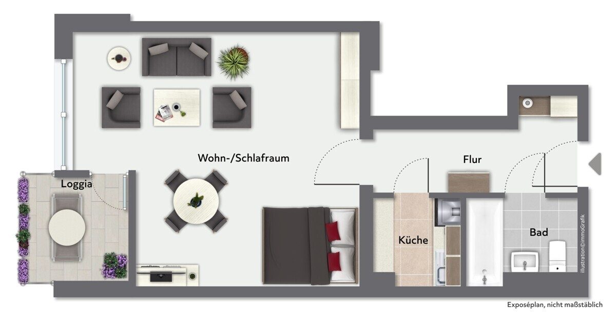 Immobilienangebot - Hamburg - Alle - Vermietete 1-Zimmer Wohnung in Hamburg Sasel