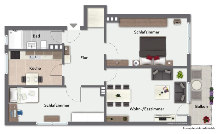 Immobilienangebot - Hamburg - Haus_Wohnung - Kapitalanlage: Vermietete 3-Zimmer Wohnung, energetisch modernisiert in Hamburg-Bramfeld