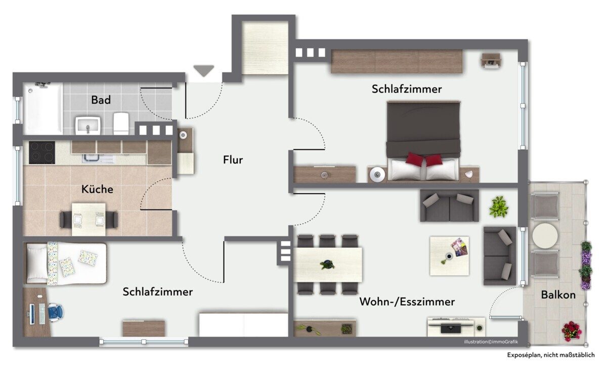 Immobilienangebot - Hamburg - Haus_Wohnung - Kapitalanlage: Vermietete 3-Zimmer Wohnung, energetisch modernisiert in Hamburg-Bramfeld