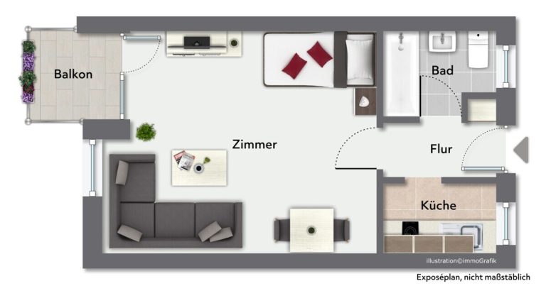 Immobilienangebot - Hamburg - Haus_Wohnung - Kapitalanlage - Vermietete 1-Zi. Wohnung auf Erbpachtgrundstück in Hamburg - Billstedt