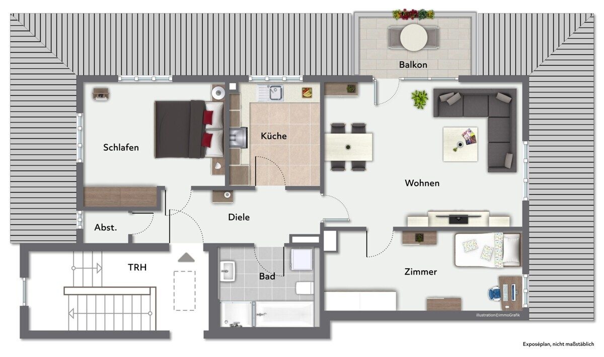 Immobilienangebot - Henstedt-Ulzburg - Haus_Wohnung - Kapitalanlage in Henstedt-Ulzburg - Vermietete 3 Ziimmer-Wohnung mit 2 TG-Stellplätzen