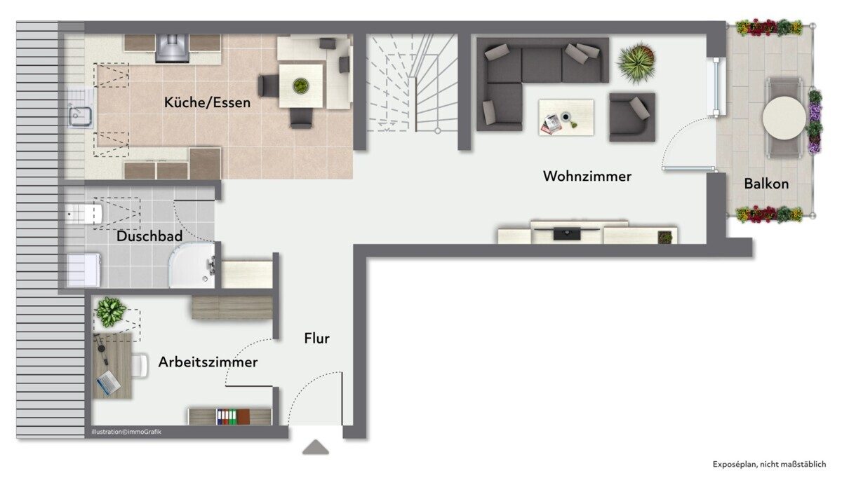 Immobilienangebot - Barmstedt - Haus_Wohnung - Wohnen auf zwei Ebenen: Attraktive 3-Zimmer-Maisonettewohnung im Zentrum von Barmstedt