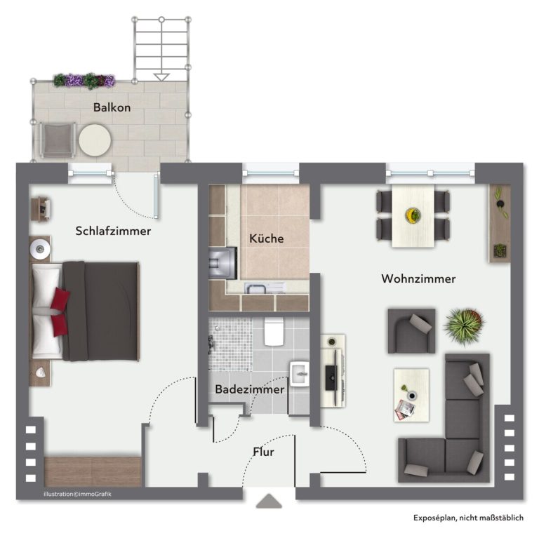 Immobilienangebot - Hamburg - Haus_Wohnung - Selbstnutzung oder Kapitalanlage – 2-Zi.-ETW mit Balkon in Hamburg-Eimsbüttel