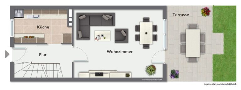 Immobilienangebot - Hamburg - Haus_Wohnung - Mittelreihenhaus mit praktischem Grundriss und Sanierungspotenzial in Hamburg-Bramfeld