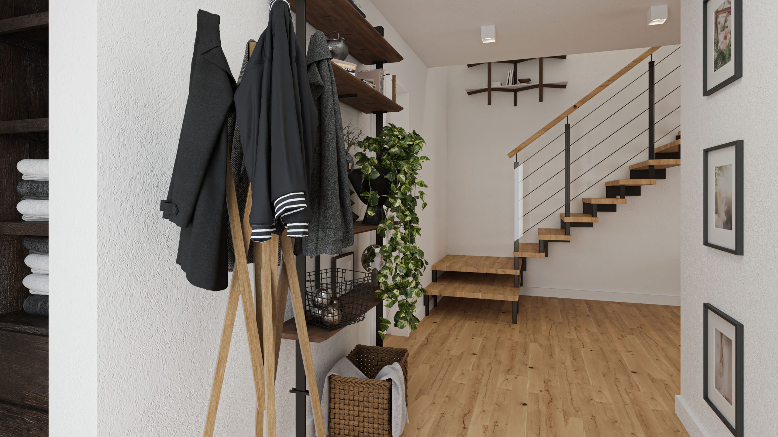 Flur Wohnung 3 Neubauprojekt Alpen Menzelen Volksbank Immobilien Niederrhein GmbH