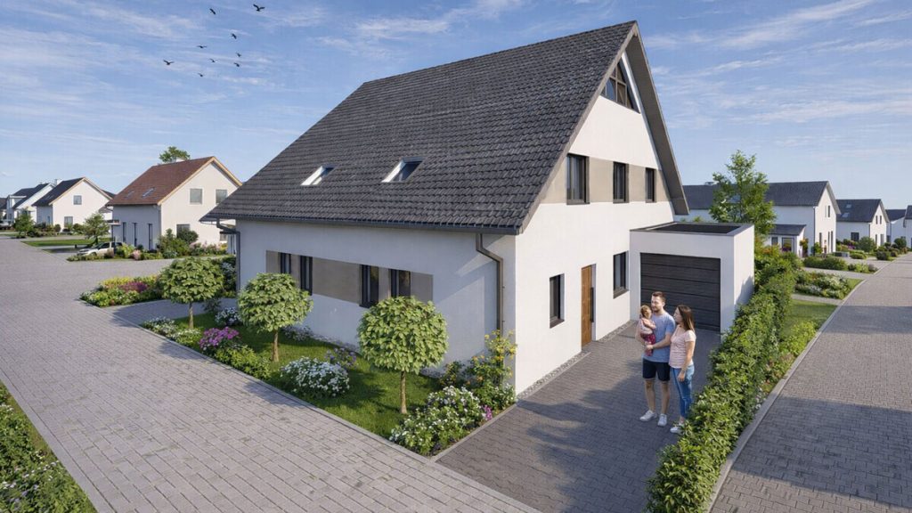 Volksbank Immobilien Niederrhein GmbH - Immobilienangebot - Voerde - Alle - Doppelhaushälfte im Rhein-Lippe-Quartier Voerde: Klinker oder Putzfassade ganz nach Ihrem Geschmack