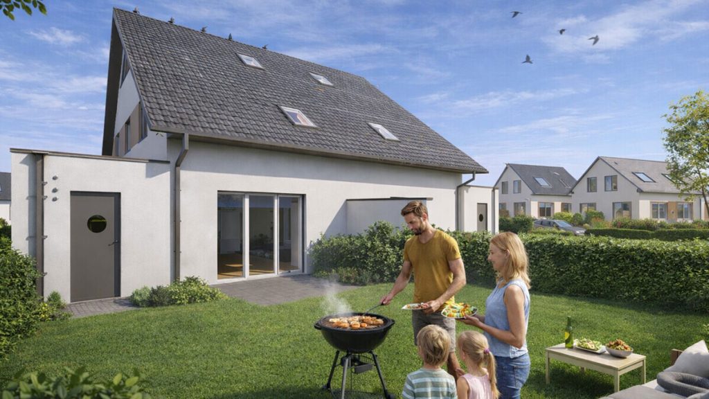 Volksbank Immobilien Niederrhein GmbH - Immobilienangebot - Voerde - Alle - Doppelhaushälfte im Rhein-Lippe-Quartier Voerde: Klinker oder Putzfassade ganz nach Ihrem Geschmack