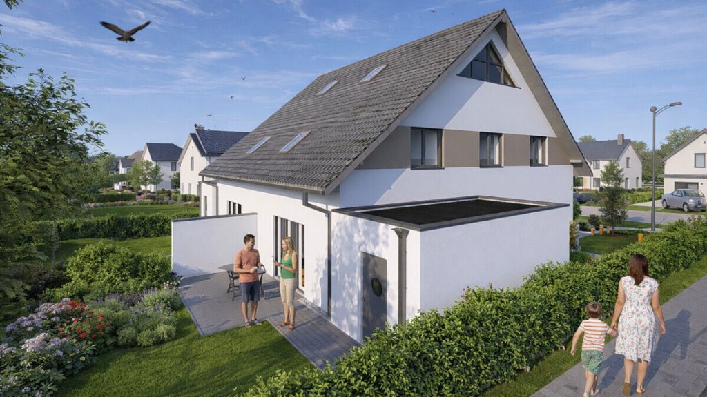 Volksbank Immobilien Niederrhein GmbH - Immobilienangebot - Voerde - Alle - Doppelhaushälfte im Rhein-Lippe-Quartier Voerde: Klinker oder Putzfassade ganz nach Ihrem Geschmack