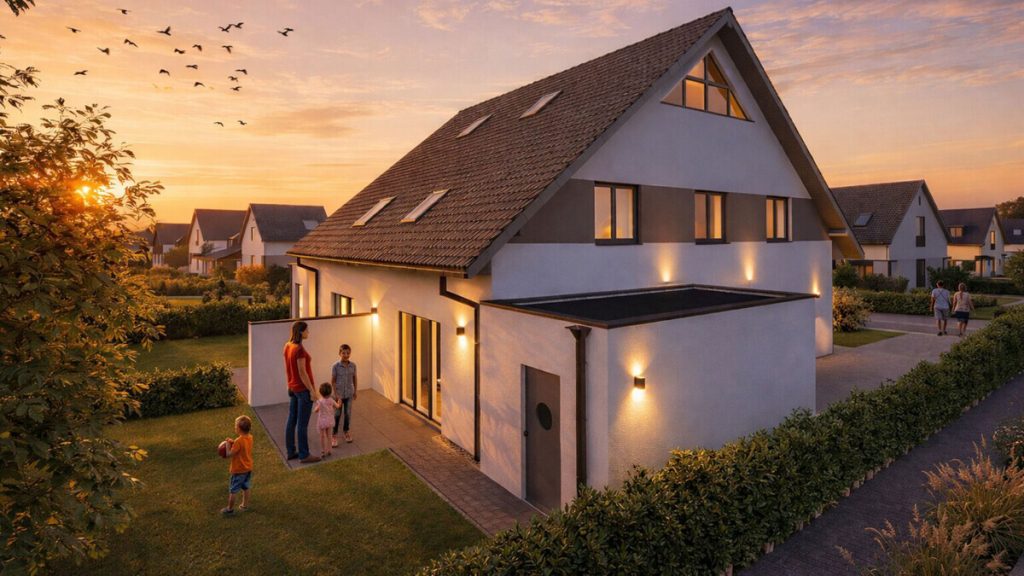 Volksbank Immobilien Niederrhein GmbH - Immobilienangebot - Voerde - Alle - Doppelhaushälfte im Rhein-Lippe-Quartier Voerde: Klinker oder Putzfassade ganz nach Ihrem Geschmack