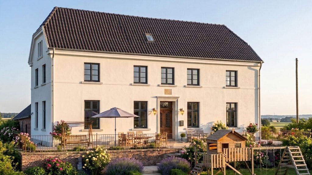 Volksbank Immobilien Niederrhein GmbH - Immobilienangebot - Hamminkeln - Alle - Historisches Gutshaus auf ehemaligem Freihof – außergewöhnliches Anwesen mit Weitblick über Brünen